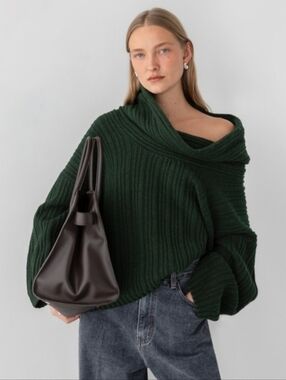NWT - Oversized Cowl Neck Sweater